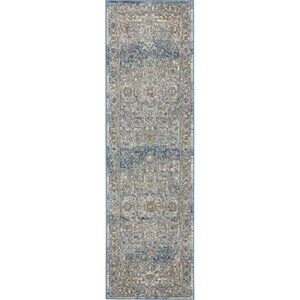 Nourison Home - Quarry Ivory Blue Runner Rug - QUA11 Brand New